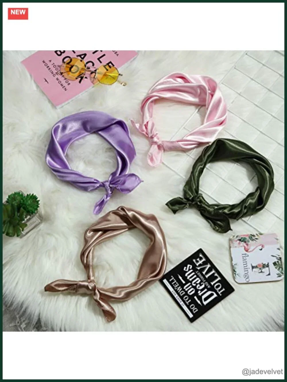 15 Piece Square Neck Scarf Set, Small Silk Scarves Bandana for Hair Wraps